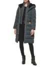 Cole Haan Women's Signature Faux Fur Lined Down Coat In Grey