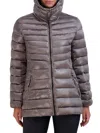 Cole Haan Women's Signature Hooded Puffer Jacket In Gunmetal