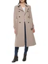Cole Haan Women's Double-breasted Belted Wool Blend Trench Coat In Grey