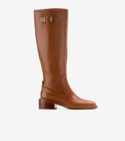Cole Haan Women's Silvana Tall Buckle Boots - Brown Size 8.5