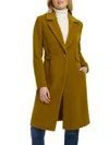 Cole Haan Slick Wool Blend Coat In Kiwi