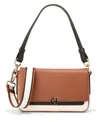 Cole Haan Mini Leather Shoulder Bag In Black,white,british Tan