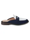 Cole Haan Women's Stassi Colorblock Penny Mules In Navy Blazer