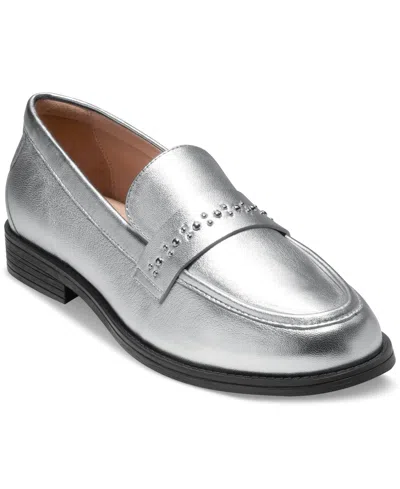 Cole Haan Women's Stassi Embellished Loafers In Silver