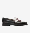 Cole Haan Stassi Kiltie Fringe Loafer In Black