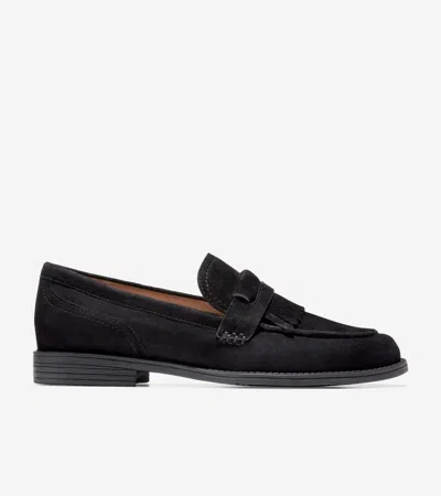 Cole Haan Women's Stassi Kiltie Loafers - Black Size 9.5