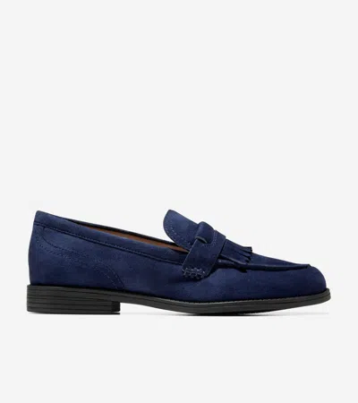 Cole Haan Women's Stassi Kiltie Loafers - Blue Size 8