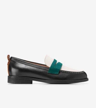 Cole Haan Women's Stassi Penny Loafers - Black Size 8.5 In Animal Print