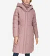 Cole Haan Women's Taffeta Down Coat With Elasticaded Waist Inserts - Pink Size Small In Pink