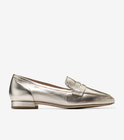 COLE HAAN COLE HAAN WOMEN'S TARESE SOFT LOAFERS - GOLD SIZE 7