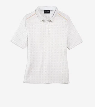Cole Haan Women's Topspin Polo Shirt - Beige Size Xs In White