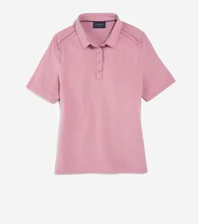 Cole Haan Women's Topspin Polo Shirt - Light Red Size Small In Pink