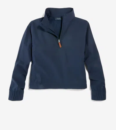 Cole Haan Women's Transit Windbreaker - Blue Size Xs