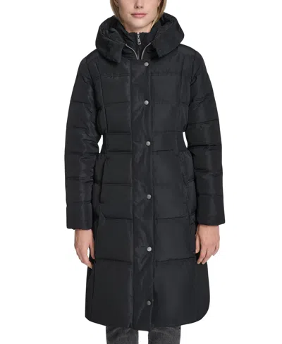 Cole Haan Women's Trim Hood Zip-front Puffer Coat In Black