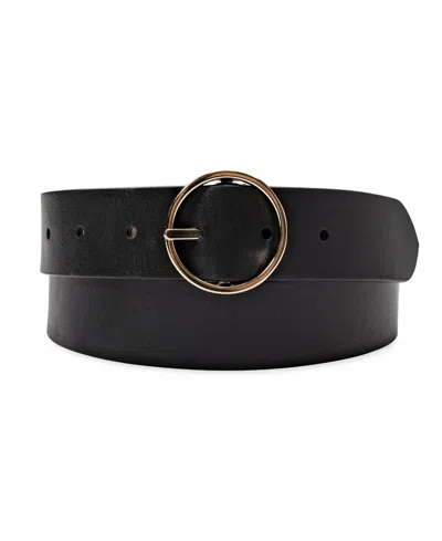 Cole Haan Women's Two-in-one Center Bar Reversible Genuine Leather Belt In Black,tan
