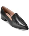 Cole Haan Vivian Pointed Toe Loafer In Black Leather