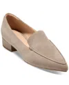 Cole Haan Women's Valantina Pointed Toe Block Heel Loafers In Irish Coffee