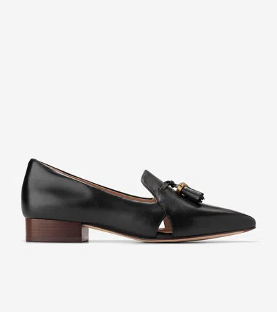 Cole Haan Women's Vanya Tassel Flats - Black Size 7.5