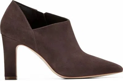 Cole Haan Women's Vestry Pointed Toe Booties In Dark Chocolate Suede In Animal Print
