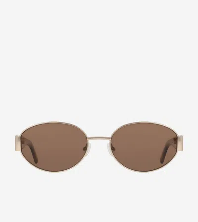 Cole Haan Women's Women's Luxe Oval Sunglasses - Medium Pink In Gray