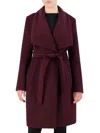 Cole Haan Slick Wrap Coat In Bordeaux