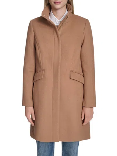 Cole Haan Women's Wool-blend Zip Coat In Neutral