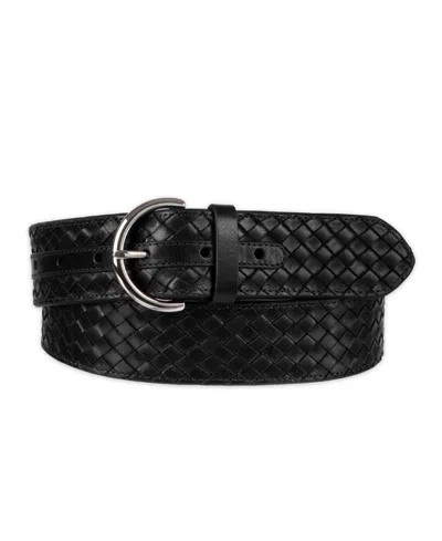 Cole Haan Women's Woven Leather Belt In Black