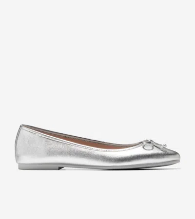 Cole Haan Yara Soft Ballet In Silver
