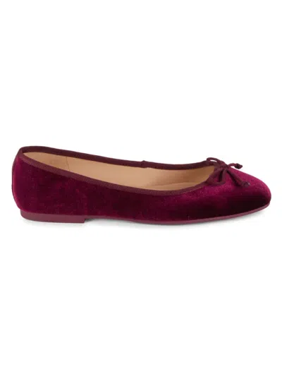 Cole Haan Women's Yara Velvet Ballet Flats In Wine