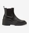 Cole Haan Women's Zerøgrand Cityquest Waterproof Wedge Boots - Black Size 8.5 In Black