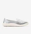 Cole Haan Zerogrand Meritt Leather Loafers In Silver