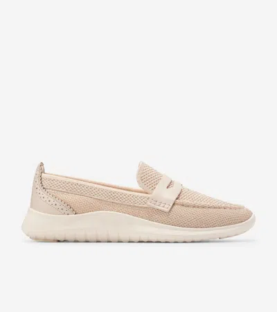 Cole Haan Women's Zerøgrand Meritt Stitchlite Loafers - Beige Size 9 In Gold Stitchlite-sandollar