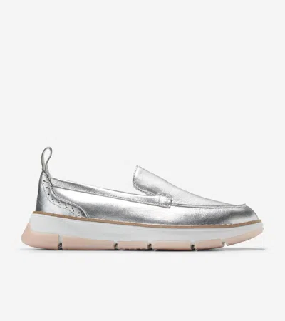 Cole Haan Women's Zerøgrand Rella Venetian Loafers - Silver Size 9