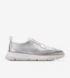 Cole Haan Women's Zerøgrand Rella Wingtip Oxford Shoes - Silver Size 9.5 In Silver