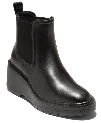 Cole Haan Women's Zerogrand Cityquest Waterproof Wedge Booties In Black