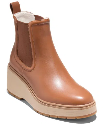 Cole Haan Zerogrand Cityquest Waterproof Wedge Chelsea Boot In Brown