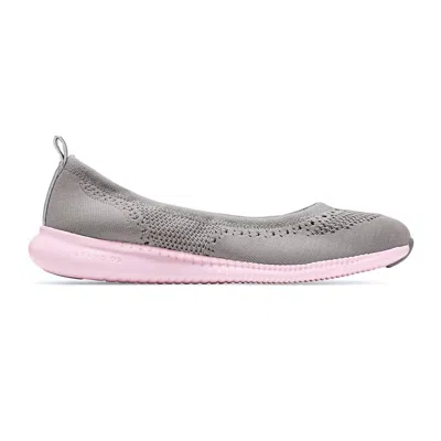 Cole Haan Women's Zerogrand Stitchlite Ballet Flat In Ironstone/lilac In Gray