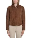 Cole Haan Suede Jacket In Brown