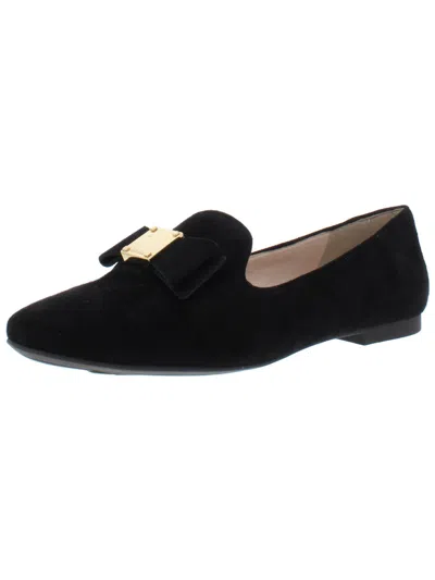 Cole Haan Womens Suede Flat Loafers In Black