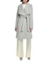 Cole Haan Wool-blend Coat In White