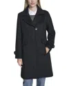 Cole Haan Wool-blend Coat In Black