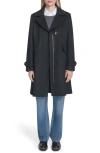 Cole Haan Wool Blend Coat In Black