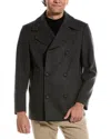 Cole Haan Wool-blend Coat In Black
