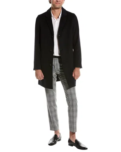 Cole Haan Wool-blend Coat In Black