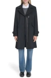 Cole Haan Wool-blend Coat In Black