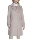 Cole Haan Wool-blend Coat In White