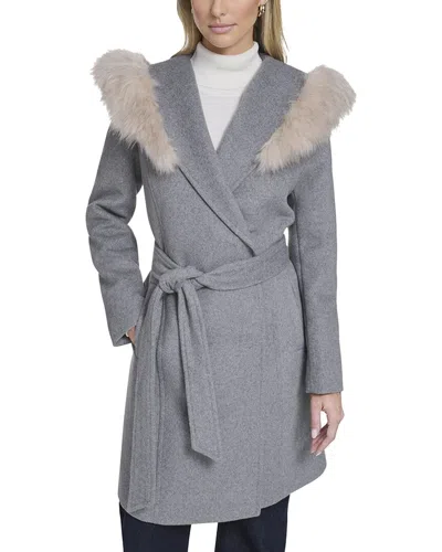 COLE HAAN COLE HAAN WOOL-BLEND WRAP COAT