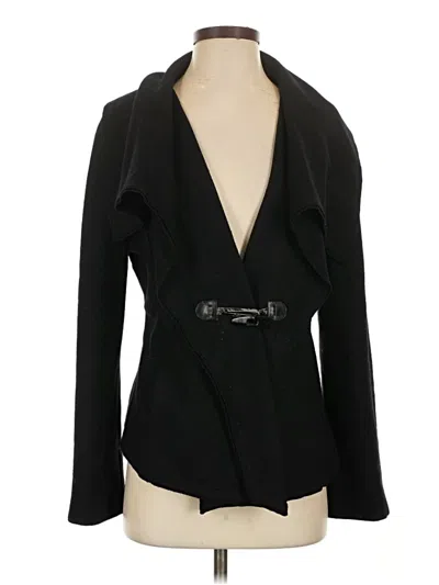 Pre-owned Cole Haan Wool Coat In Black