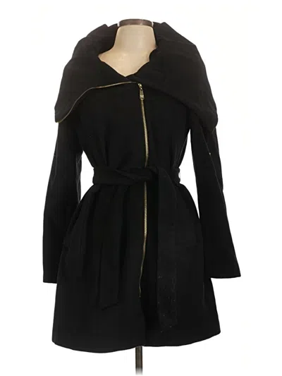 Pre-owned Cole Haan Wool Coat In Black