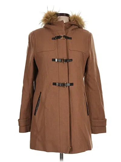 Pre-owned Cole Haan Wool Coat In Brown